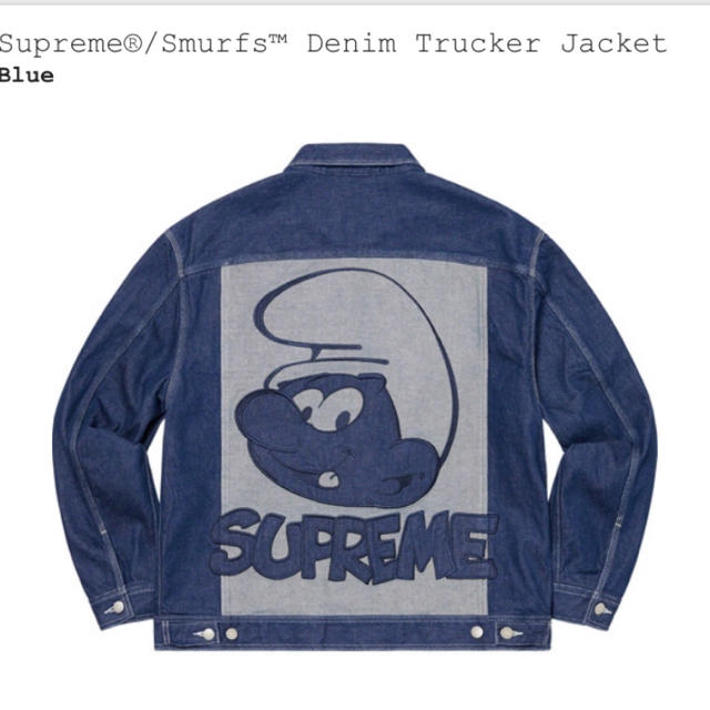 Gジャン/デニムジャケットSサイズ supreme Smurfs Denim Trucker Jacket