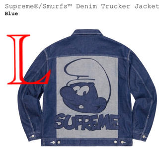 シュプリーム(Supreme)のSupreme Smurfs Denim Trucker Jacket L(Gジャン/デニムジャケット)