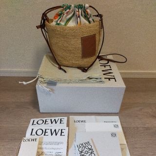 ロエベ(LOEWE)のLOEWE　パウラズイビザ　ラフィアポシェット　ウォーターリリーキャンバス(ショルダーバッグ)