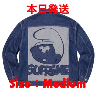 シュプリーム(Supreme)の【Size：M】Smurfs Denim Trucker Jacket(Gジャン/デニムジャケット)