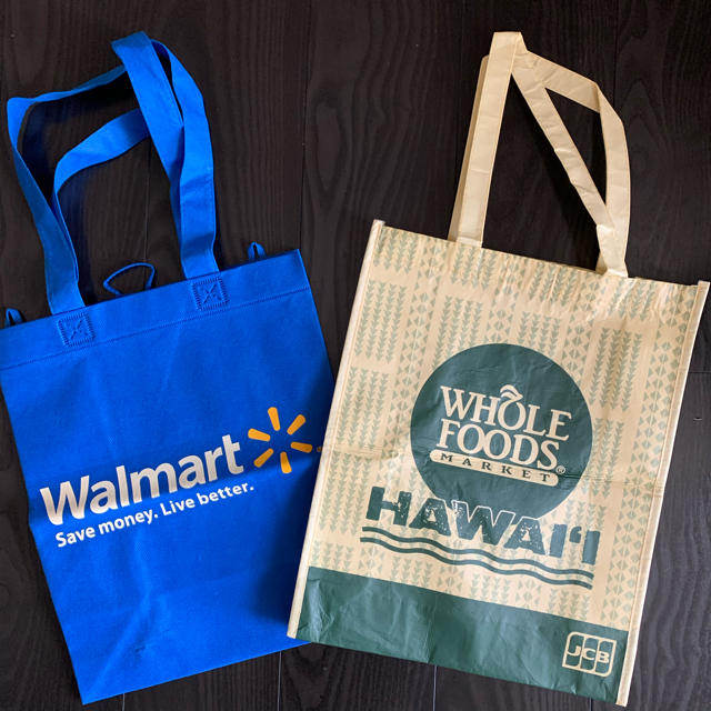 ハワイ　エコバッグ　ホールフーズ&ウォールマート レディースのバッグ(エコバッグ)の商品写真