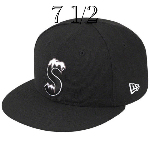 supreme S Logo New Era 7 1/2 黒帽子