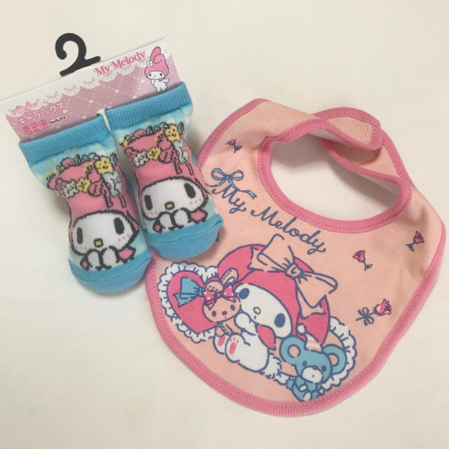 サンリオ(サンリオ)のMyMelody♡スタイ ソックス セット　新品未使用　マイメロディ キッズ/ベビー/マタニティのキッズ/ベビー/マタニティ その他(その他)の商品写真