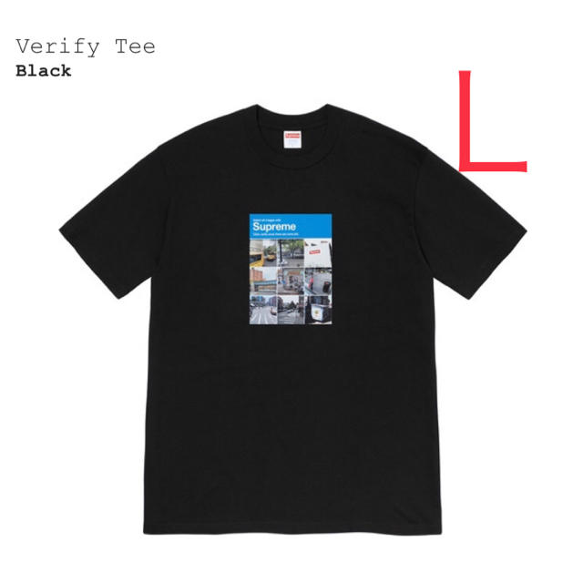 シュプリーム  Verify Tee black