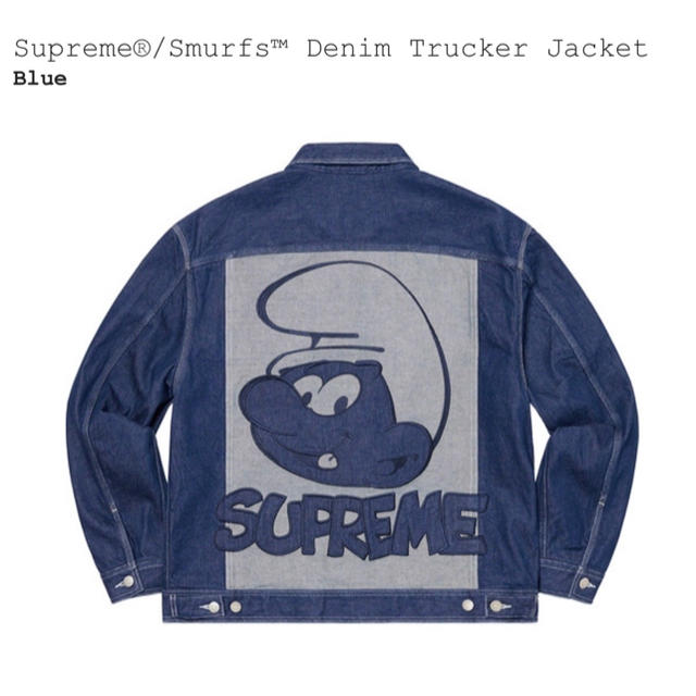 青M Supreme®/Smurfs™ Denim Trucker Jacket