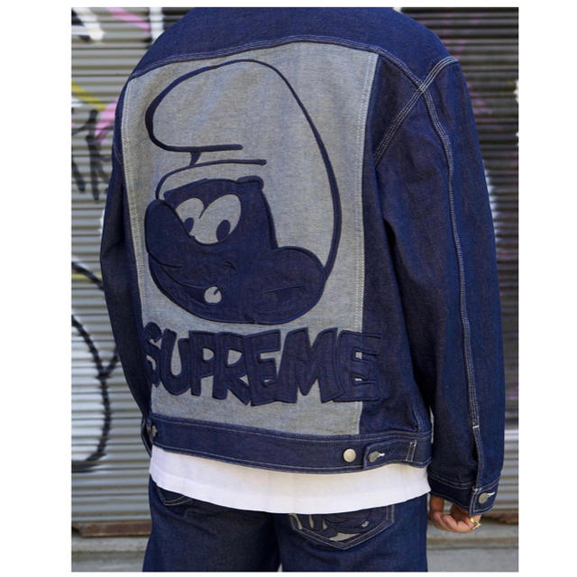 Supreme Smurfs Denim Trucker Jacket