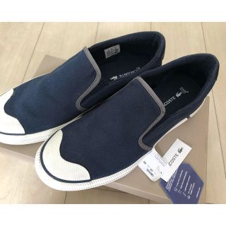 LACOSTE - 1万円 ラコステ キャンバス スニーカー スリッポン ネイビー 26.5の通販｜ラクマ