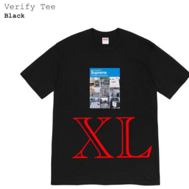 Supreme Verify Tee Black XLサイズ