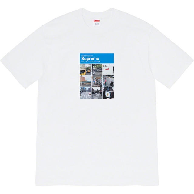 supreme Verify Tee L ホワイトTシャツ/カットソー(半袖/袖なし)