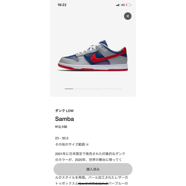 NIKE(ナイキ)のNIKE ダンク LOW Samba メンズの靴/シューズ(スニーカー)の商品写真