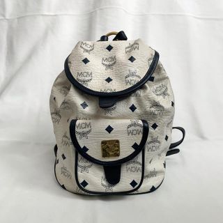 エムシーエム(MCM)のオールドMCM エムシーエム ヴィセトス モノグラム リュック  バックパック白(リュック/バックパック)