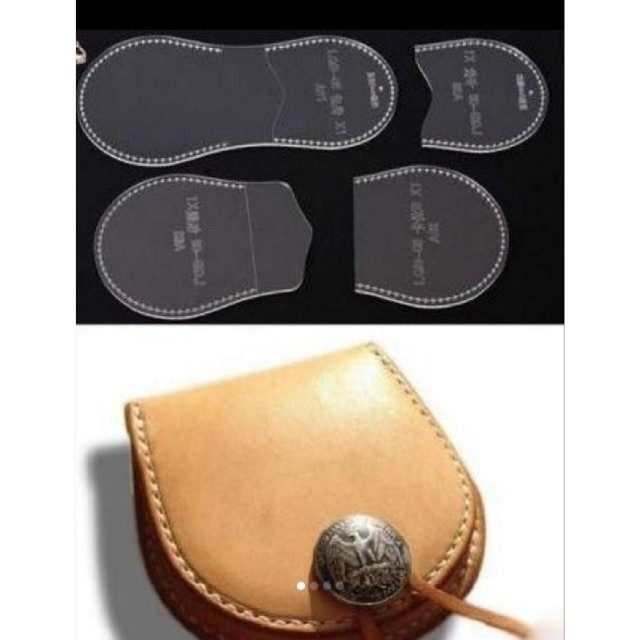 コインケース 小物入れ 財布レザークラフト用アクリル型セット ハンドメイドの素材/材料(型紙/パターン)の商品写真