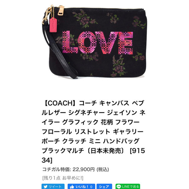 COACH(コーチ)のCOACH   花柄 ギャラリー ポーチ クラッチ ブラックマルチ レディースのバッグ(クラッチバッグ)の商品写真