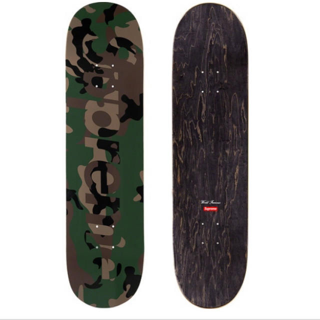 supreme Camo Logo Skateboard Woodland