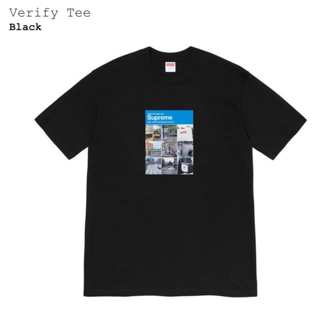 Supreme(シュプリーム)のSupreme 20AW Verify Tee ブラック サイズS メンズのトップス(Tシャツ/カットソー(半袖/袖なし))の商品写真