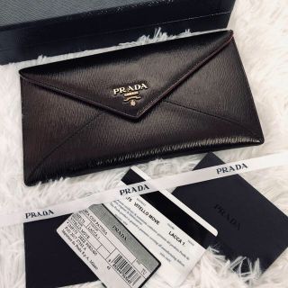 プラダ(PRADA)の美品　PRADA プラダ　2つ折り　長財布(財布)