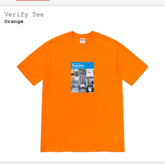 Supreme(シュプリーム)のSupreme Verify Tee サイズXL メンズのトップス(Tシャツ/カットソー(半袖/袖なし))の商品写真