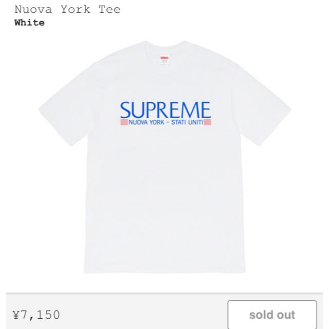 Tシャツ/カットソー(半袖/袖なし)supreme Tシャツ　NUOVA York tee