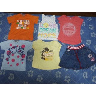 ミキハウス(mikihouse)の☆サイズ110☆女の子用Tシャツ、スカート6枚セット！ミキハウス、ミニーマウス等(その他)