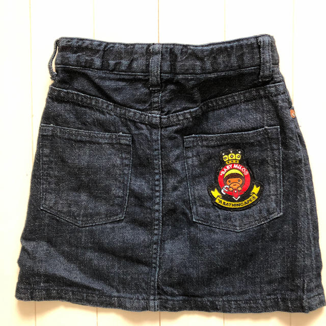 A BATHING APE(アベイシングエイプ)のBAPE KIDS BABY MILO DENIM SKIRT キッズ/ベビー/マタニティのキッズ服女の子用(90cm~)(スカート)の商品写真