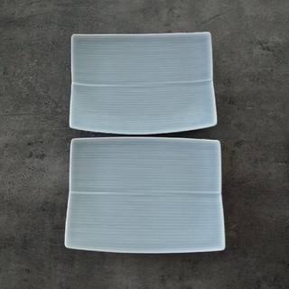 ハクサントウキ(白山陶器)の白山陶器 長方皿 (中) グレイ 2枚セット(食器)