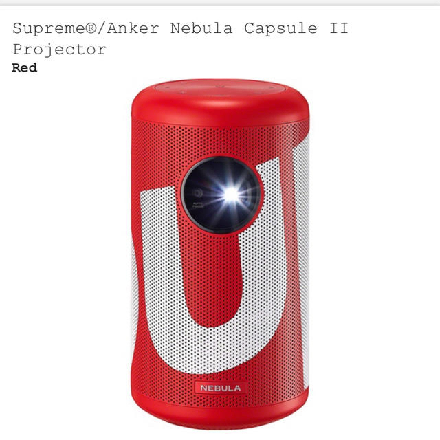 Supreme(シュプリーム)のSupreme Anker Nebula Capsule Ⅱ Projector スマホ/家電/カメラのテレビ/映像機器(プロジェクター)の商品写真