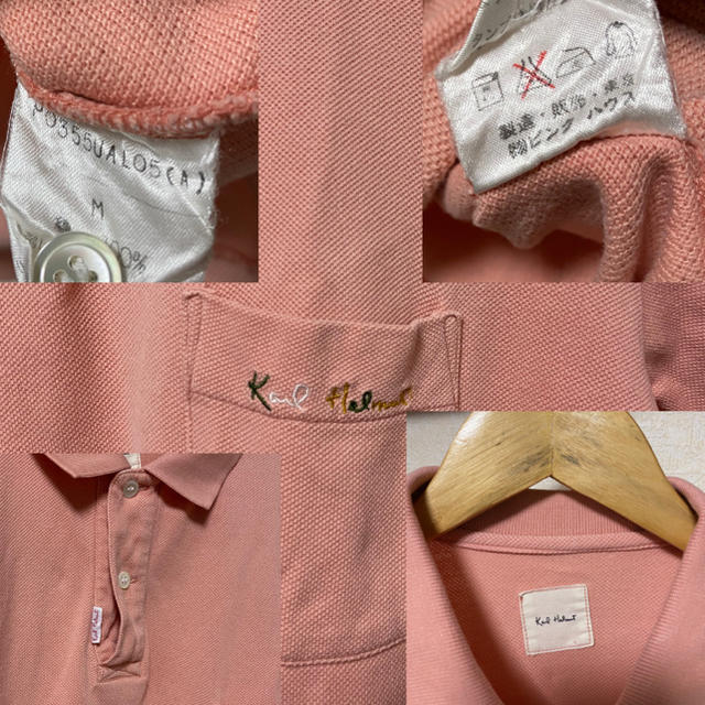 Karl Helmut(カールヘルム)のKarl Helmut カールヘルム　メンズ　ポロシャツ　くすみ ピンク メンズのトップス(ポロシャツ)の商品写真