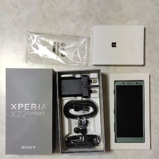 ソニー(SONY)のXperia XZ2 compact  sim フリー 中古 モスグリーン(スマートフォン本体)