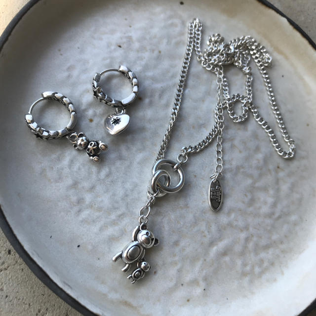 vintage bear earring necklace set レディースのアクセサリー(ネックレス)の商品写真