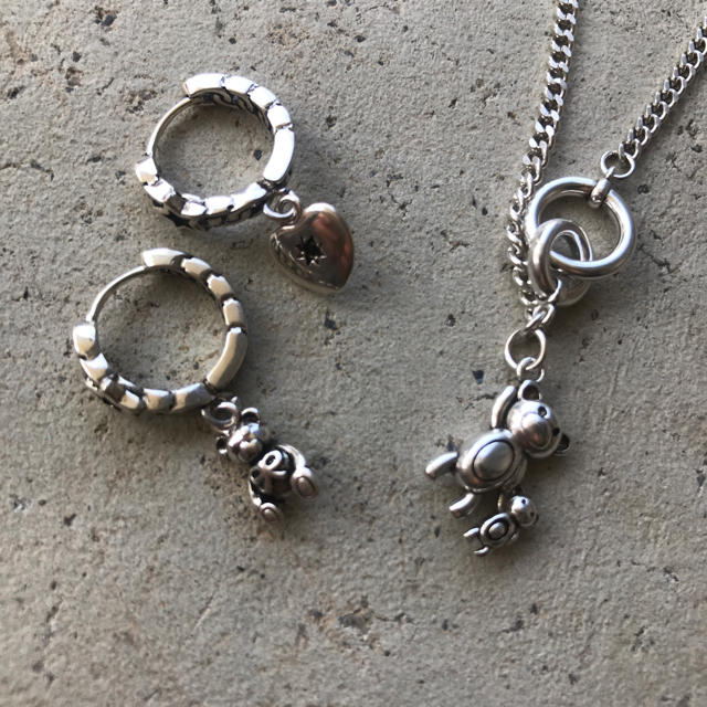 vintage bear earring necklace set レディースのアクセサリー(ネックレス)の商品写真