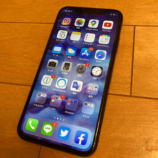 アップル(Apple)の【美品】iPhone X 64gb SIMフリー 本体 スペースグレイ(スマートフォン本体)