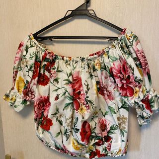 ドルチェアンドガッバーナ(DOLCE&GABBANA)のドルチェアンドガッバーナ　花柄オフショル36(シャツ/ブラウス(半袖/袖なし))