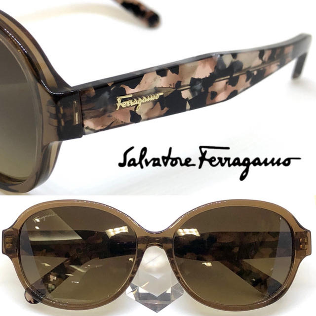 Salvatore Ferragamo(サルヴァトーレフェラガモ)のFerragamo フェラガモ サングラス  SF885SA 210 BROWN レディースのファッション小物(サングラス/メガネ)の商品写真