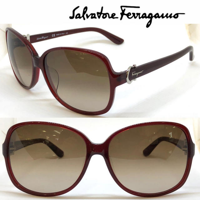 Salvatore Ferragamo(サルヴァトーレフェラガモ)のFerragamo フェラガモ サングラス SF615SA 604 バーガンディ レディースのファッション小物(サングラス/メガネ)の商品写真