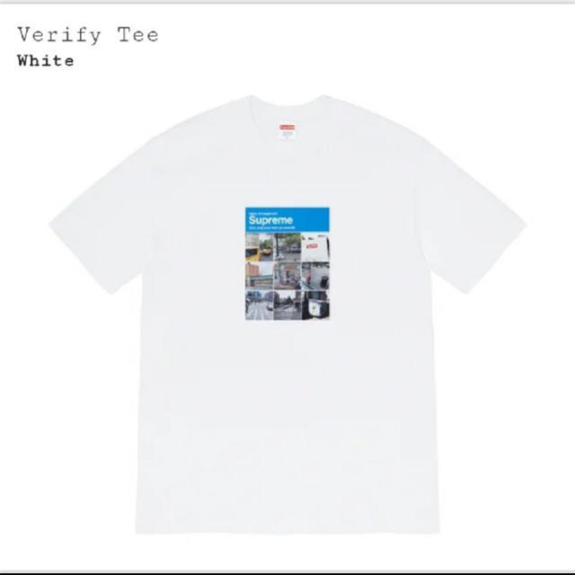 supreme verify tee L 白 半袖T Lサイズ