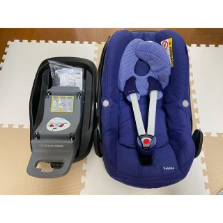 マキシコシ(Maxi-Cosi)の美品　マキシコシ　ペブル&ファミリーフィックス(自動車用チャイルドシート本体)