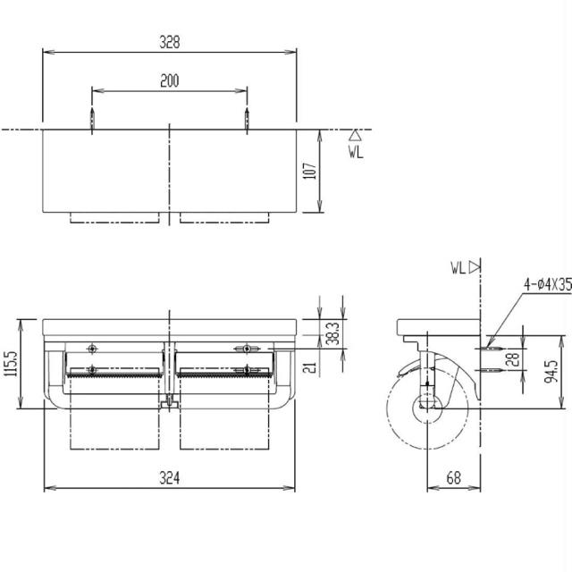 【値下げ】LIXIL INAX 棚付2連紙巻器 CF-AA64KU／LM インテリア/住まい/日用品のインテリア/住まい/日用品 その他(その他)の商品写真