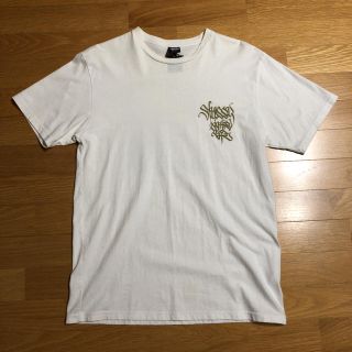 ステューシー(STUSSY)の美品 stussy tシャツ L ホワイト stussy✖️frank コラボt(Tシャツ/カットソー(半袖/袖なし))