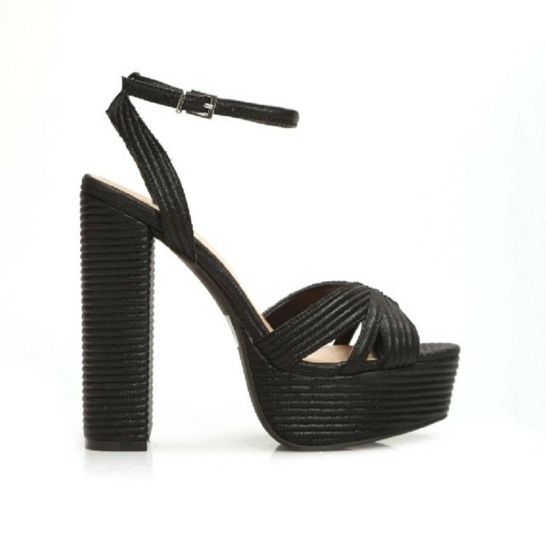 ファッションノバ マリアプラットフォームサンダル ブラック レディースの靴/シューズ(サンダル)の商品写真
