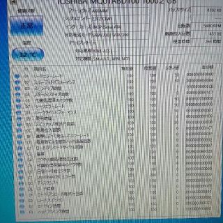 トウシバ(東芝)の9.5mm厚 2.5インチ 1TB 1000GB HDD MQ01ABD100(PCパーツ)
