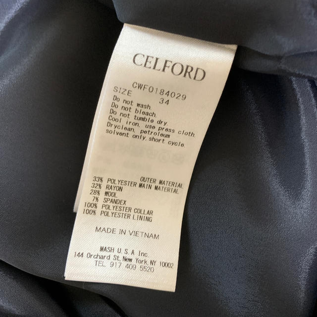 CELFORD 襟付き　ワンピース レディースのワンピース(ひざ丈ワンピース)の商品写真