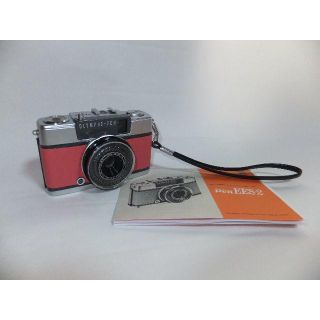 オリンパス(OLYMPUS)の完動品★OLYMPUS★ペンEES-2清掃、点検、整備済/「ピンクカ-ボン調」(フィルムカメラ)