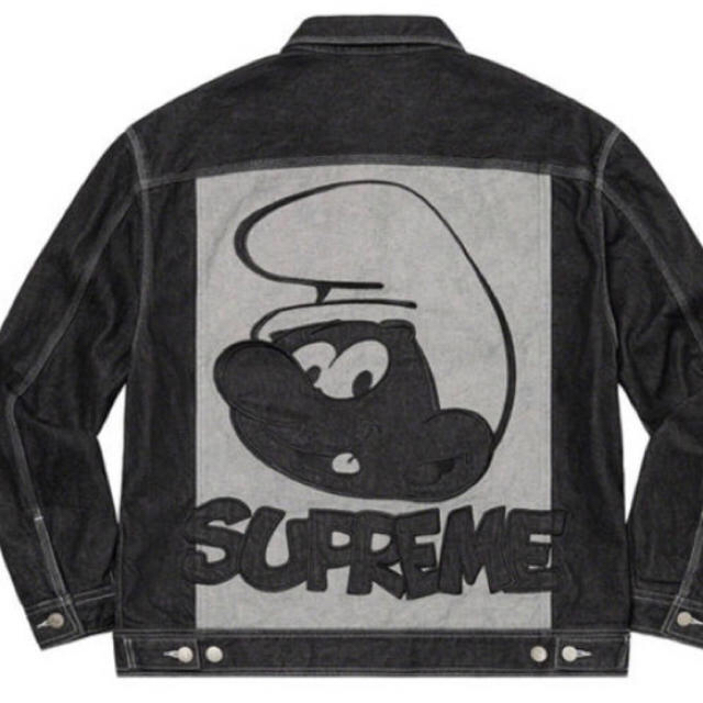 Supreme smurfs denim trucker jacket L