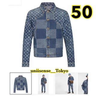 ルイヴィトン(LOUIS VUITTON)の新作限定完売 ルイヴィトン x NIGO モノグラム デニムジャケット 50(Gジャン/デニムジャケット)