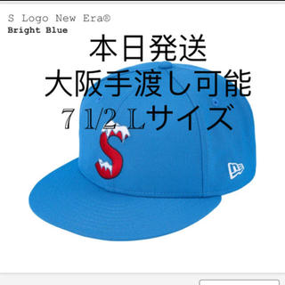 シュプリーム(Supreme)のsupreme s logo new era 7 1/2 ブルー (キャップ)