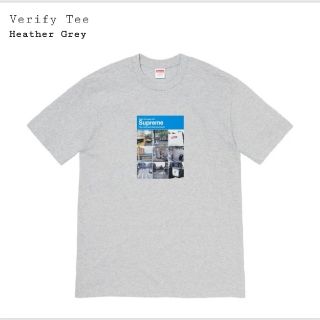 シュプリーム(Supreme)のsupreme verify tee グレー Lサイズ 画像認証(Tシャツ/カットソー(半袖/袖なし))