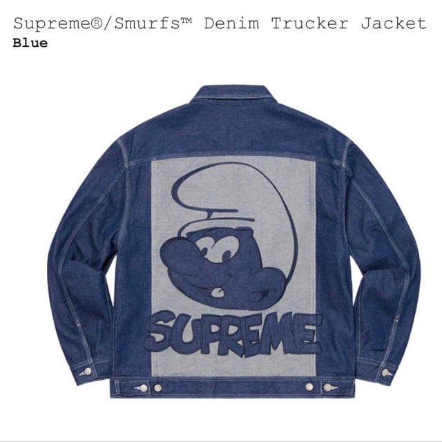 Supreme(シュプリーム)の【S】Supreme Smurfs Denim Trucker Jacket メンズのジャケット/アウター(Gジャン/デニムジャケット)の商品写真