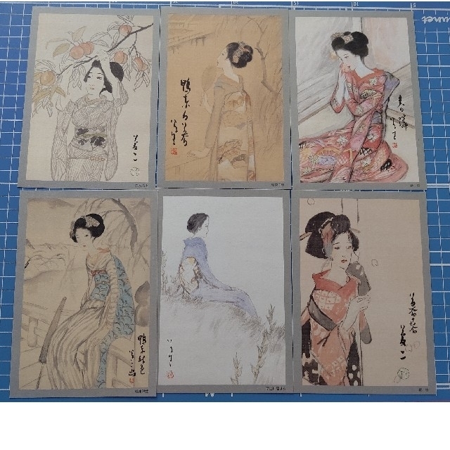 竹久夢二 第一集 ポストカードセット 6枚 大正ロマン画家 エンタメ/ホビーのコレクション(印刷物)の商品写真