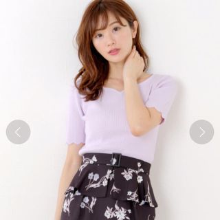 ミッシュマッシュ(MISCH MASCH)の美品☆試着のみ定価4,536円♡MISCH MASCH♡ハートネックカットソー(カットソー(半袖/袖なし))