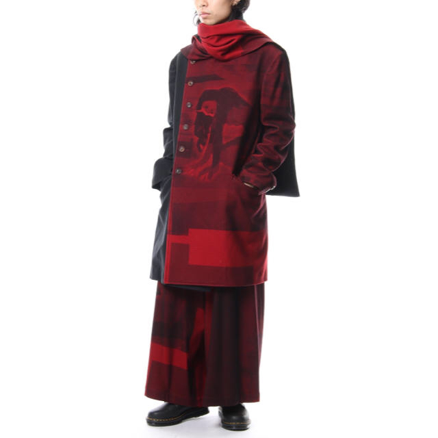 Yohji Yamamoto 18AW 赤フラノコート